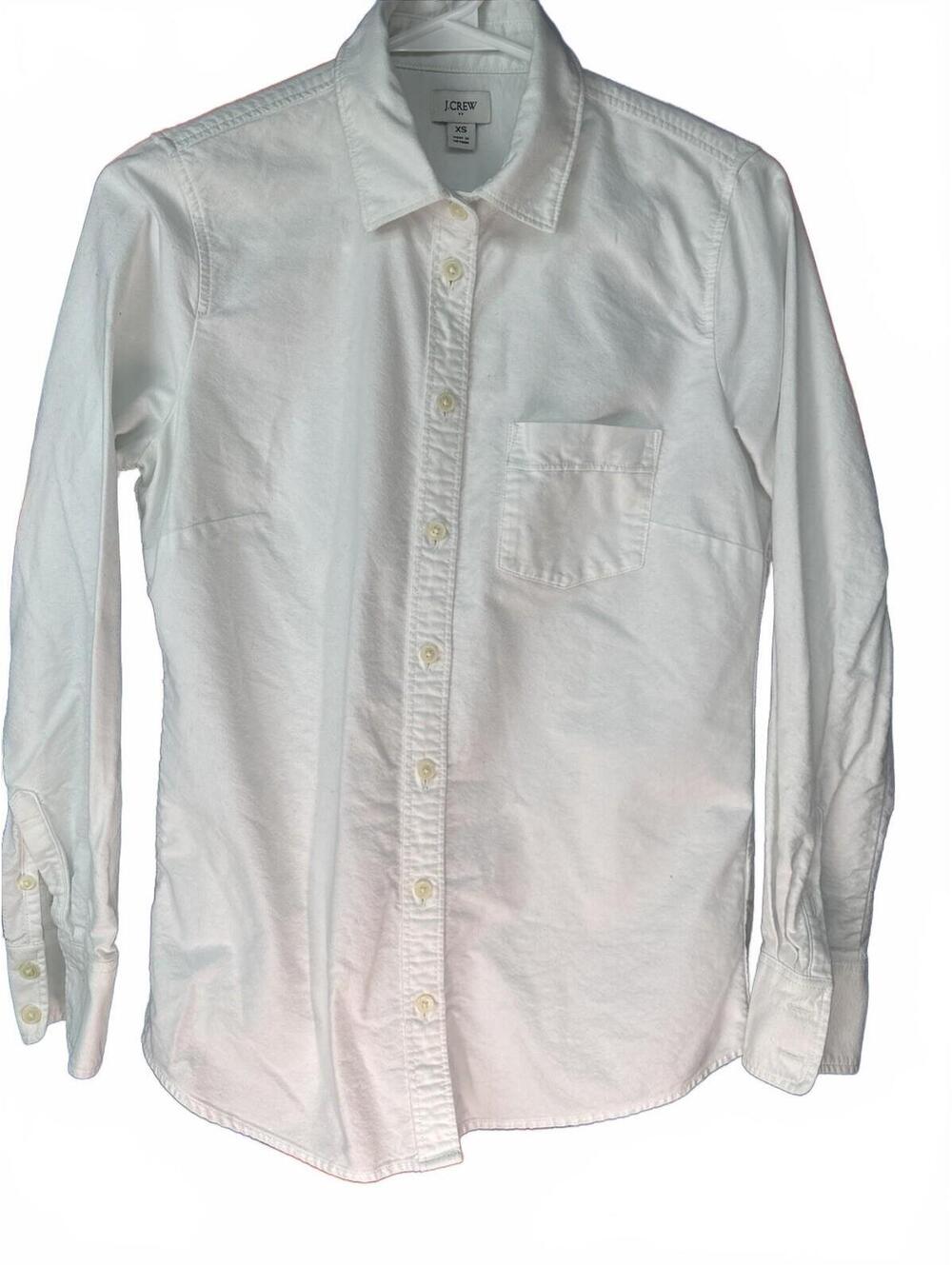 J.Crew Classic White Button-Down Shirt XS
